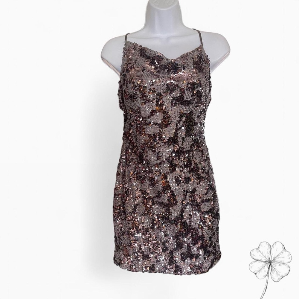 Forever 21 Sequin Mini Dress - Black and Silver